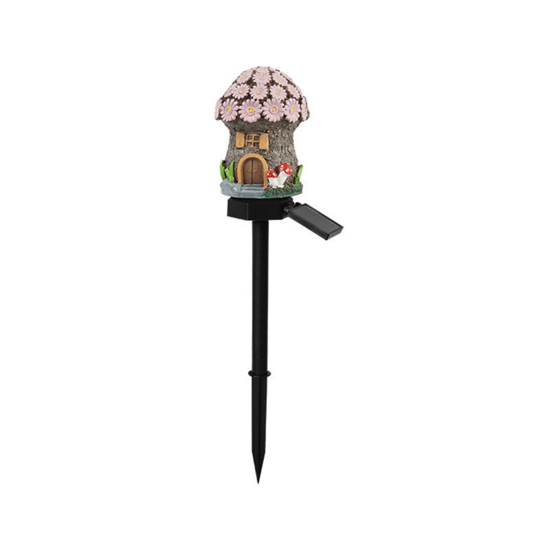 Solar Garden Light: 1 Pink Mushroom Fairy House Design - Wirefree Solar Power Dusk-to-Dawn Automation Weatherproof Outdoor Decor for Garden Pathway Patio Flower Bed - Image 1