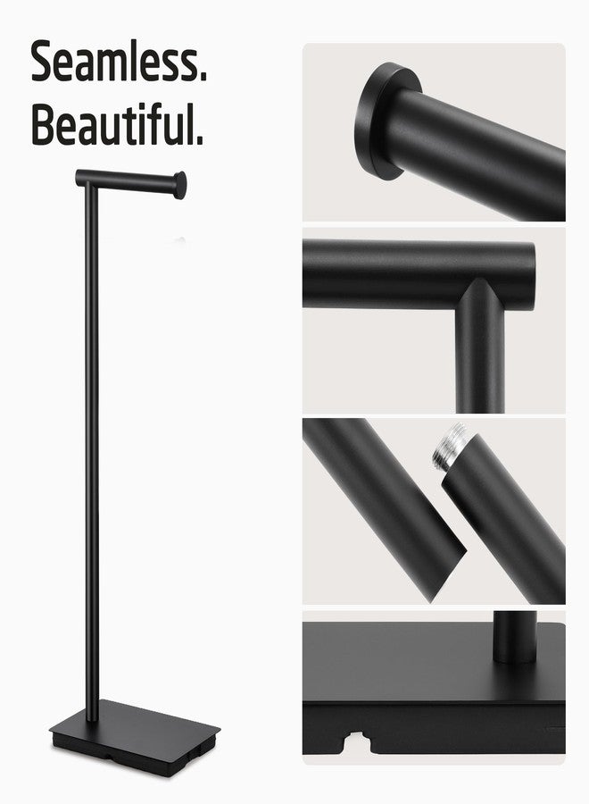 KES Toilet Paper Holder Stand 26.2 Inch Toilet Tissue Holder for Bathroom, Free Standing Toilet Paper Holder SUS304 Stainless Steel Matte Black, BPH286S66A-BK - Image 3