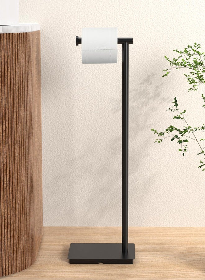 KES Toilet Paper Holder Stand 26.2 Inch Toilet Tissue Holder for Bathroom, Free Standing Toilet Paper Holder SUS304 Stainless Steel Matte Black, BPH286S66A-BK - Image 1