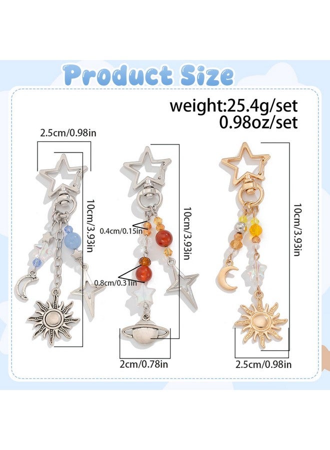 CoolShef حامل مفاتيح كول شيف 3 قطع لطيف - ملحقات حامل المفاتيح المتطابقة Y2K، قلادة مفتاح، سحر حقيبة للمفاتيح، حقيبة ظهر، حقيبة يد، زينة حقيبة عصرية - Image 2