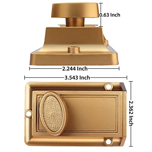 NU-Set Lock | Night Safety Deadbolt Lock | 5 Pin Keyed Cylinder for Added Door Security | Home Improvement & Door Hardware (Bronze) - Image 2