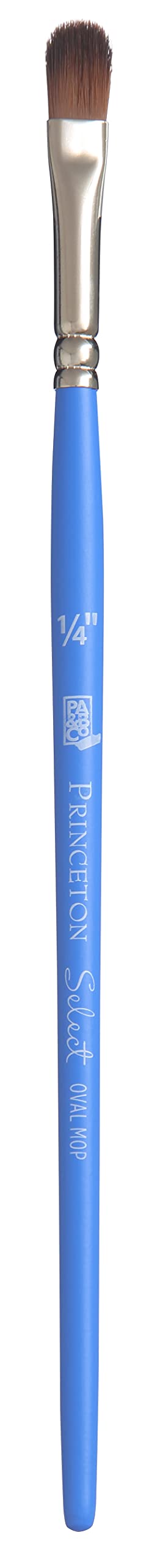 Princeton Select Artiste, Series 3750, Paint Brush for Acrylic, Watercolor and Oil, Oval Mop, 1/4 Inch - Image 1