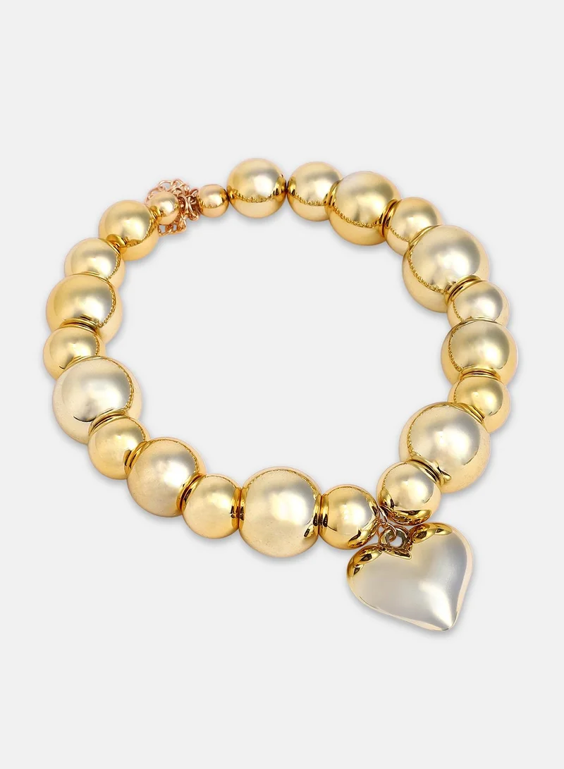 Sohi  Heart Pendant Bead Necklace for Women | Best Price UAE