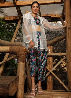  قصة Women's Teal Green Indie Flora Co-Ord Set  - Image 5