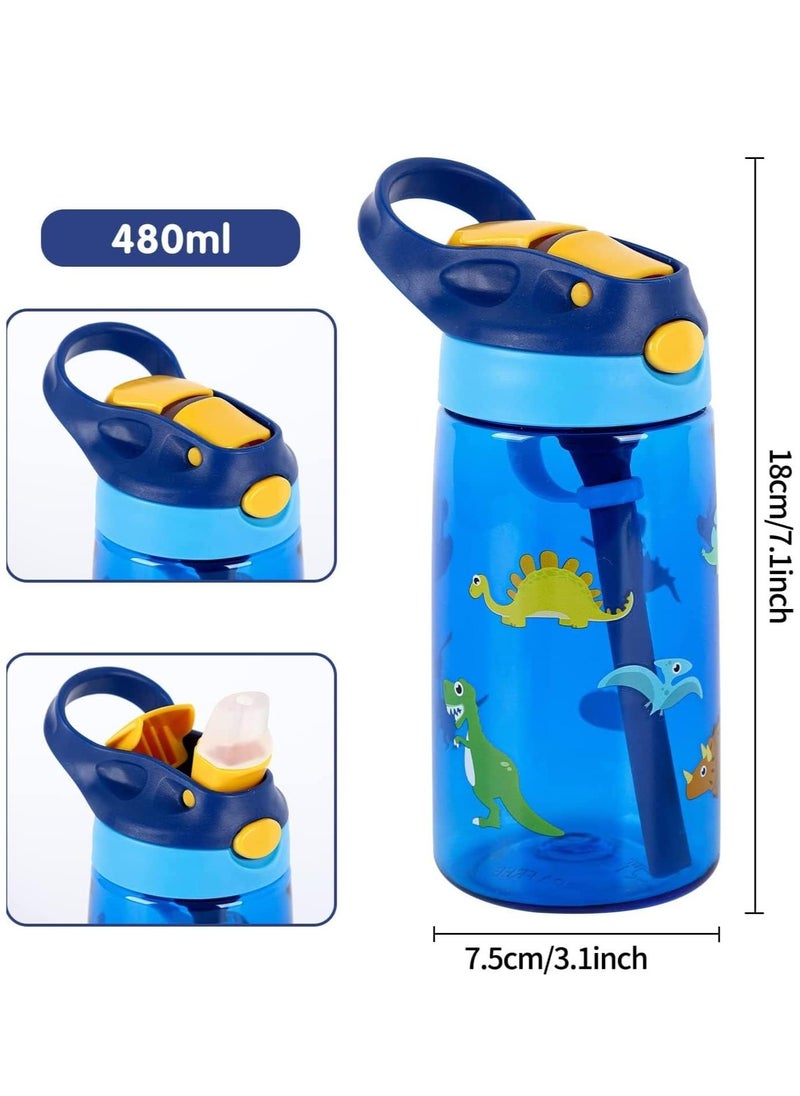 ORiTi Kids Water Bottle Leakproof free Plastic Water Bottle for Kids with Straw Spill Drinking Bottle for School, Travel Picnic Reusable Baby Water Bottle, Toddler Cup Indoor Outdoor Child  - Image 2