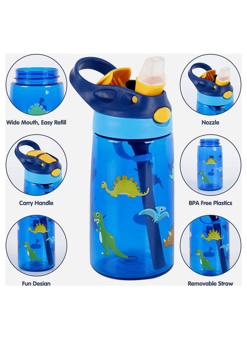 ORiTi Kids Water Bottle Leakproof free Plastic Water Bottle for Kids with Straw Spill Drinking Bottle for School, Travel Picnic Reusable Baby Water Bottle, Toddler Cup Indoor Outdoor Child  - Image 3