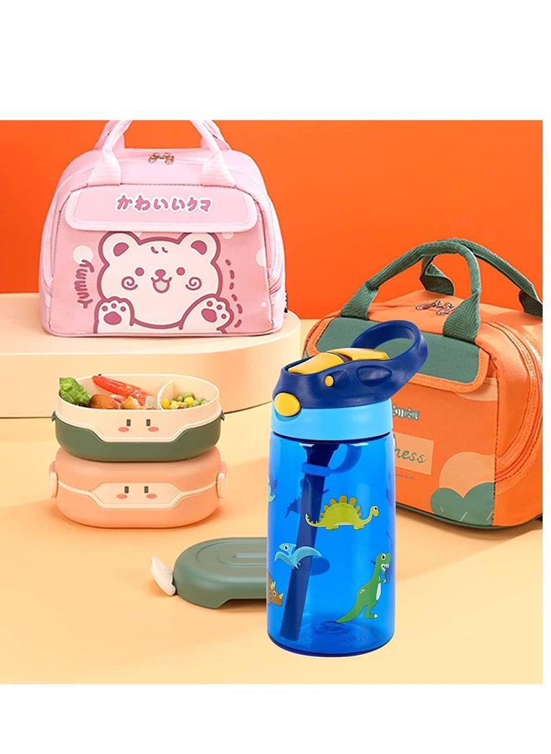 ORiTi Kids Water Bottle Leakproof free Plastic Water Bottle for Kids with Straw Spill Drinking Bottle for School, Travel Picnic Reusable Baby Water Bottle, Toddler Cup Indoor Outdoor Child  - Image 4
