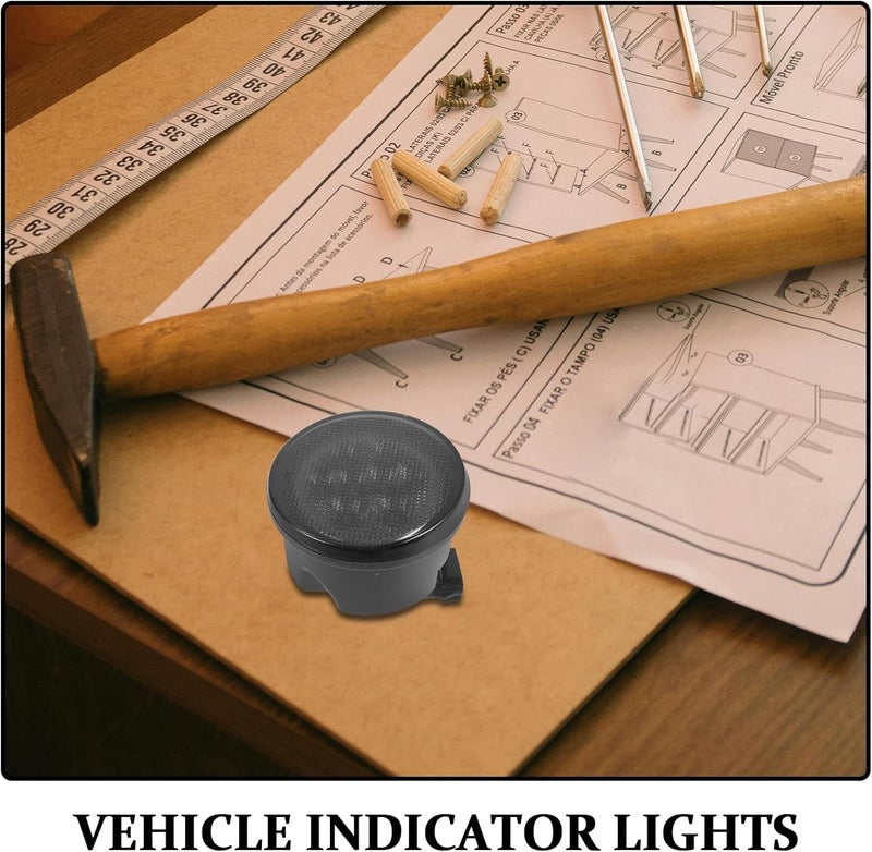 Turn Signal Light Compatible for Jeep - Automotive Side Amber LED Front Grill Indicator Parking Light, Weatherproof & - Image 3