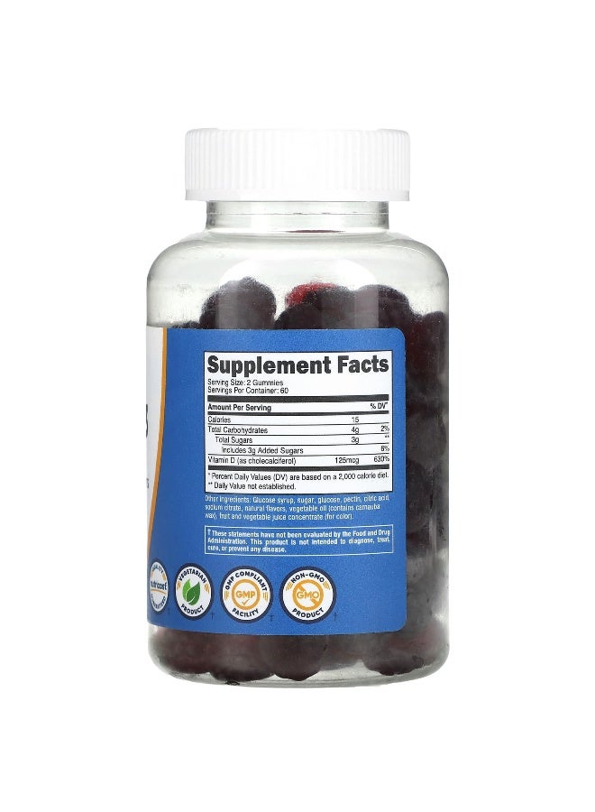 Nutricost, Vitamin D3 Gummies, Mixed Berry, 125 mcg, 120 Gummies (62.5 mg per Gummy) - Image 2