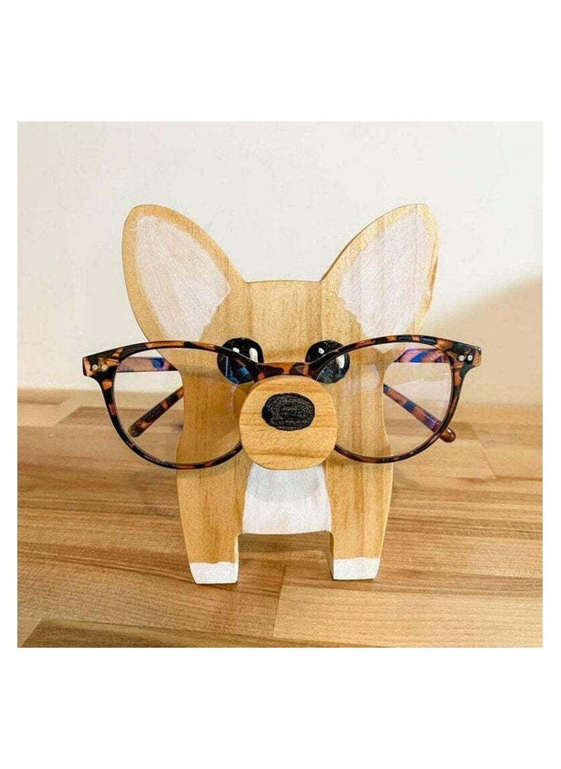 SYOSI - SYOSI Wooden Glasses Holder Stand, Creative Cute Eyeglass Holder Display Stand, Funny Pet Glasses Display Stand, Desk Accessory, Home Office Decor, Birthday Gift - Image 1