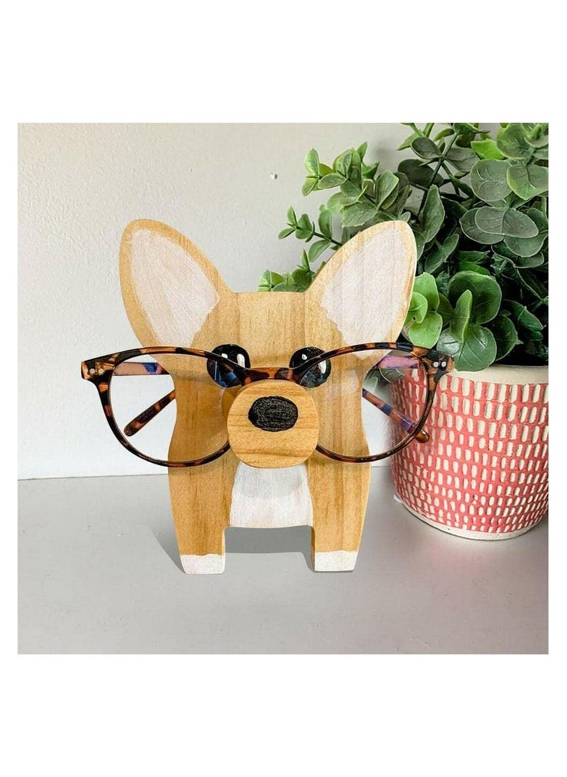 SYOSI - SYOSI Wooden Glasses Holder Stand, Creative Cute Eyeglass Holder Display Stand, Funny Pet Glasses Display Stand, Desk Accessory, Home Office Decor, Birthday Gift - Image 1