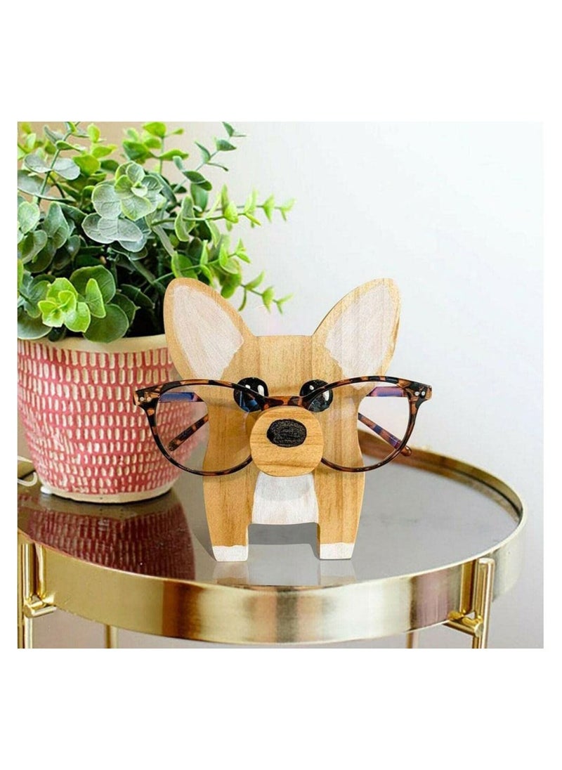 SYOSI - SYOSI Wooden Glasses Holder Stand, Creative Cute Eyeglass Holder Display Stand, Funny Pet Glasses Display Stand, Desk Accessory, Home Office Decor, Birthday Gift - Image 1