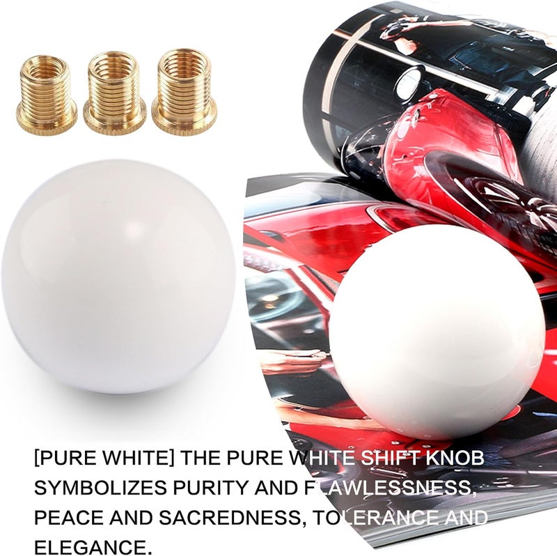 YIUIY Universal Round Ball Gear Shift Knob - Pure White - Image 5