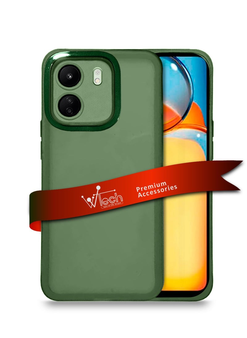 دبليو تيك حافظة لهاتف Xiaomi Redmi 13C 4G 2023 / Xiaomi Poco C65 4G 2023 زيتي من السيليكون الشفاف الناعم ورقيقة للغاية مطلية بالكهرباء  - Image 1