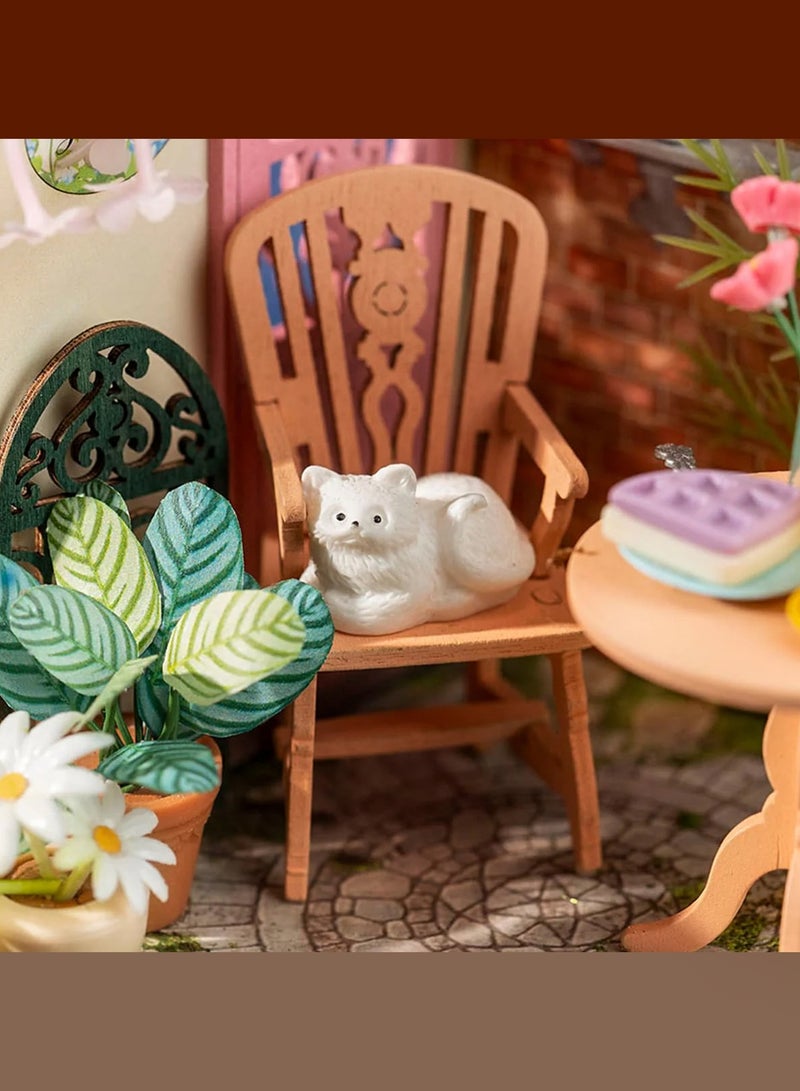 Rolife Fancy Tea Yard DIY Miniature House DIY Hobby Craftsman Gift DIY Crafts Birthday Gifts Home Decor For Girls and Boys Teens Adults  - Image 3