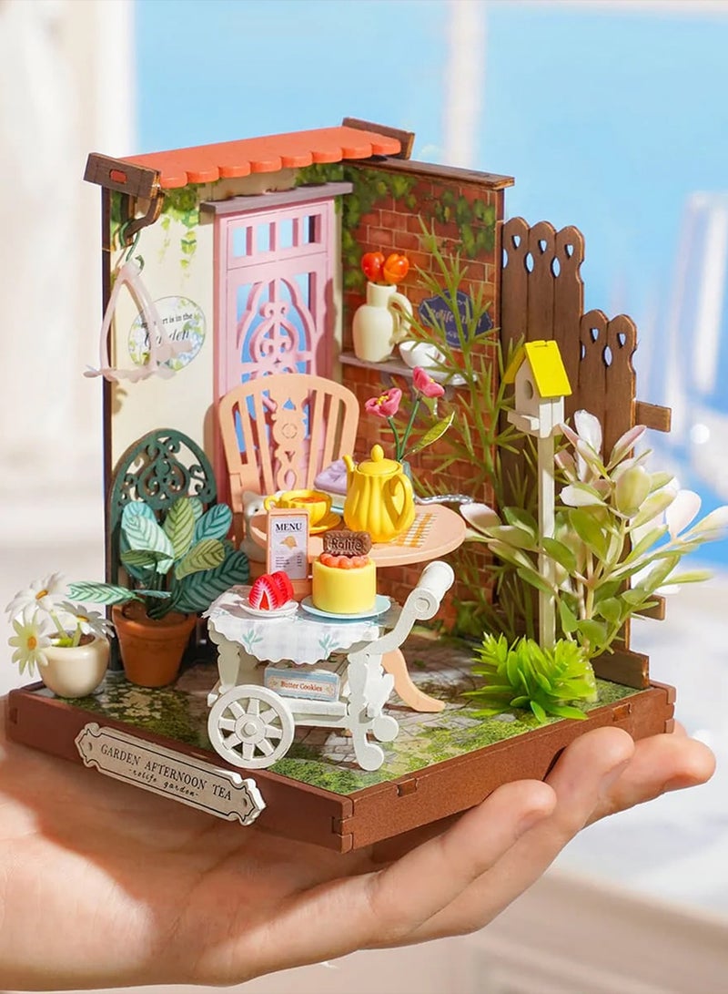 Rolife Fancy Tea Yard DIY Miniature House DIY Hobby Craftsman Gift DIY Crafts Birthday Gifts Home Decor For Girls and Boys Teens Adults  - Image 4