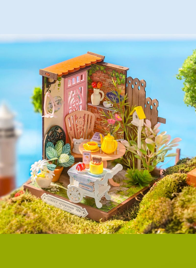 Rolife Fancy Tea Yard DIY Miniature House DIY Hobby Craftsman Gift DIY Crafts Birthday Gifts Home Decor For Girls and Boys Teens Adults  - Image 5
