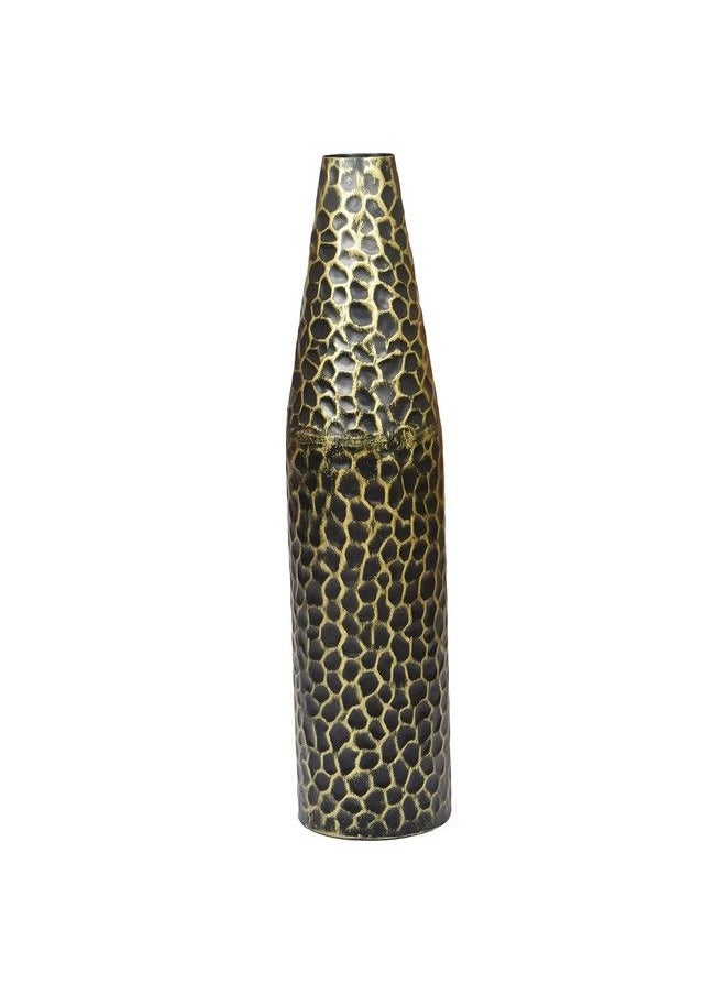 Uniquewise - Metal Decorative Centerpiece Flower Table Vase (Black And Gold Large) Qi004130.L - Image 1
