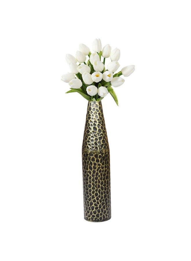 Uniquewise - Metal Decorative Centerpiece Flower Table Vase (Black And Gold Large) Qi004130.L - Image 1