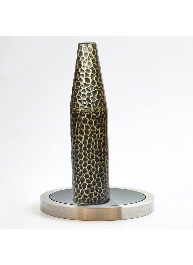 Uniquewise - Metal Decorative Centerpiece Flower Table Vase (Black And Gold Large) Qi004130.L - Image 1