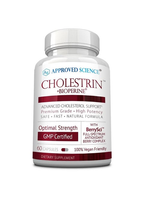® Cholestrin Cholesterol Supplement Support Cholesterol Levels Rich In Antioxidants With Lecithin Berberine Hcl Baca Sci™ Berry Complex 60 Capsules Made In Usa