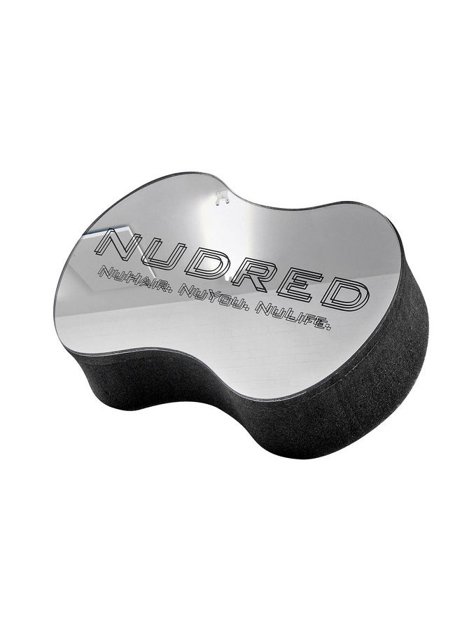 NuDred Hair Sponge For Black Menwomen Hair Twisting Spongetwist And Curl Sponge Brush Barber Curling Care Tool Brushes For Afro Curly Styling Dreads Curls & Coils Small Holes (Silver)  - Image 1