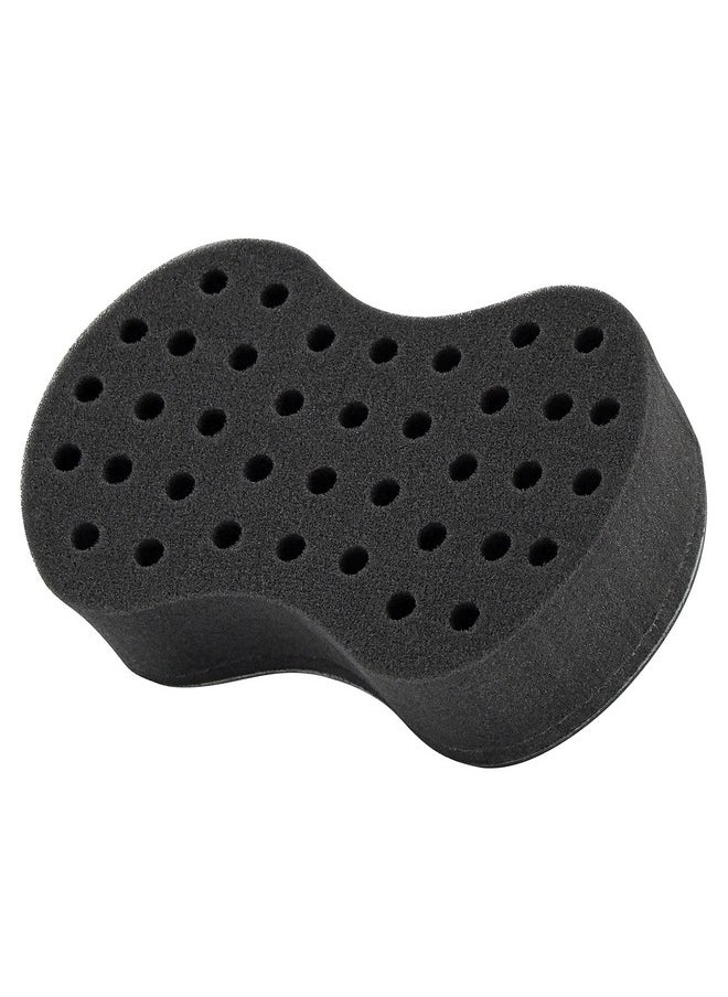 NuDred Hair Sponge For Black Menwomen Hair Twisting Spongetwist And Curl Sponge Brush Barber Curling Care Tool Brushes For Afro Curly Styling Dreads Curls & Coils Small Holes (Silver)  - Image 3