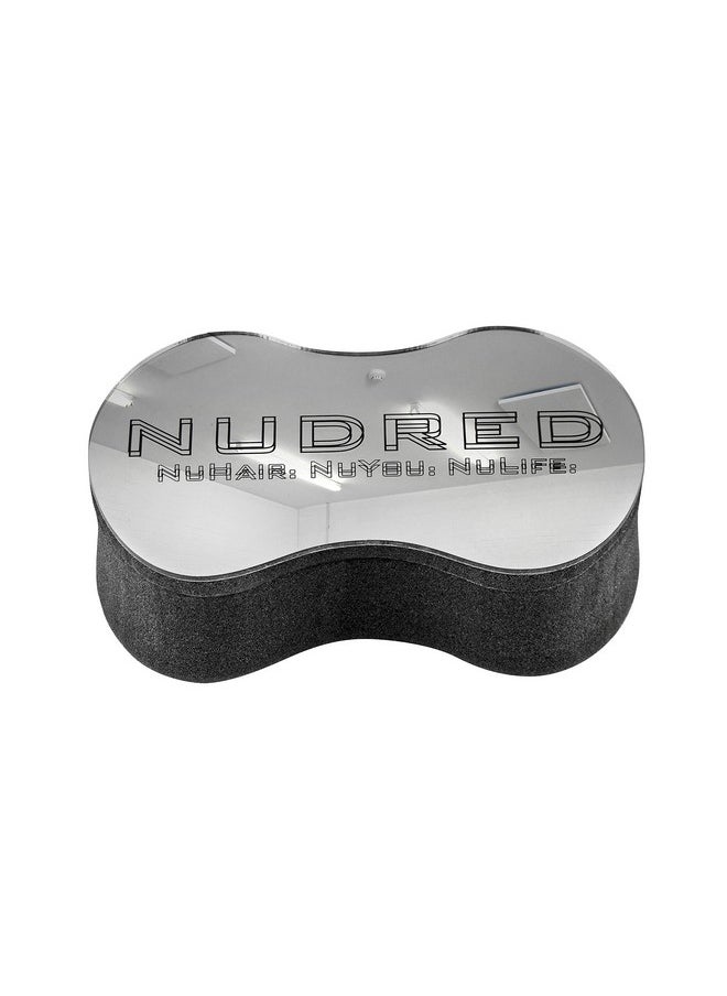 NuDred Hair Sponge For Black Menwomen Hair Twisting Spongetwist And Curl Sponge Brush Barber Curling Care Tool Brushes For Afro Curly Styling Dreads Curls & Coils Small Holes (Silver)  - Image 2