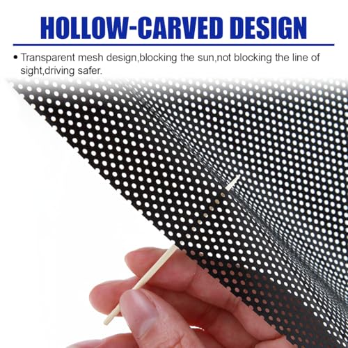Tuxihapp 4PCS Car Side Window Sunshade - Reusable Washable Static Cling Film Car Window Shade Sticker Block UV Rays & Heat Glare - Vehicle Window Film Shade Privacy Protector for Most Cars (Black) - Image 3