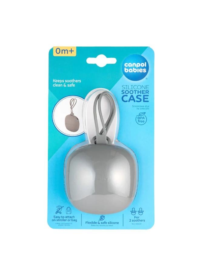 Canpol babies Silicone Pacifier Box with Holder – (Holds 2 Pacifiers) - Image 1