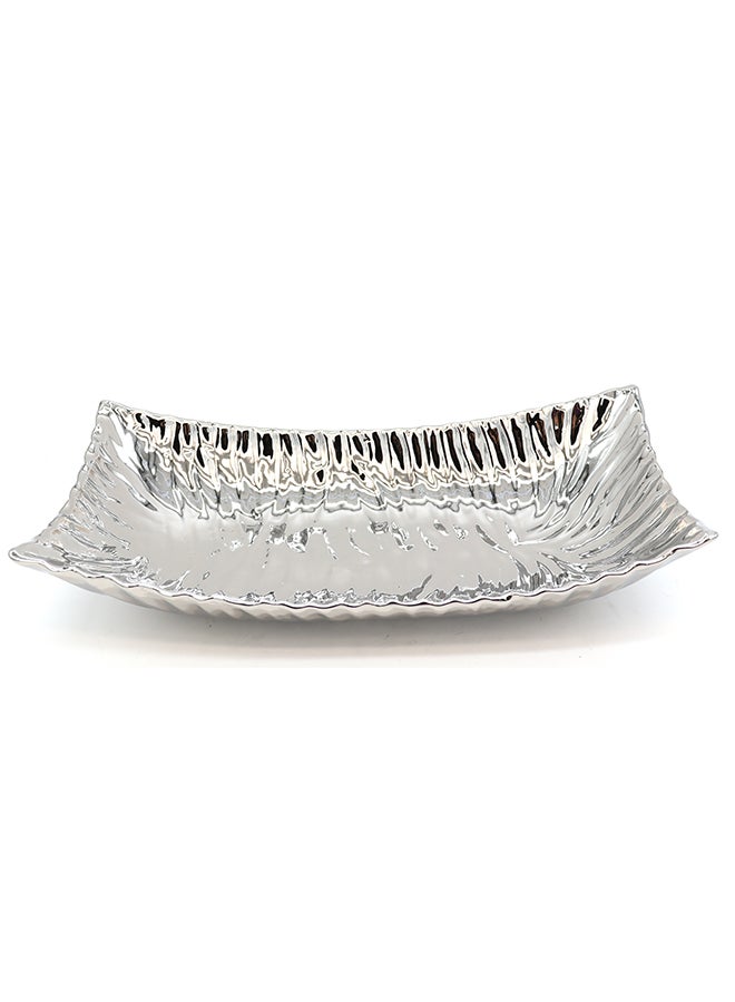 ايست من نون Decorative plate  36*18.5*8 cm Silver