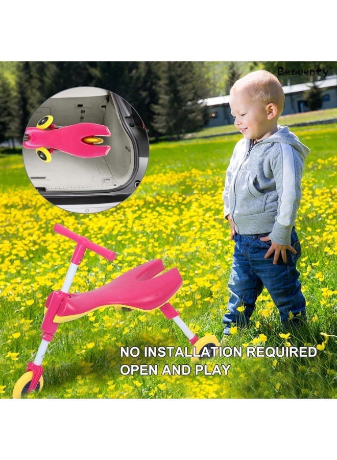 ريزوس دراجة REZZOSS الجديدة المحمولة ثلاثية العجلات، سهلة الحمل، دراجة انزلاقية للمبتدئين من عمر 1-2-3 سنوات، خفيفة الوزن للأولاد والبنات، لعبة داخلية وخارجية - Image 4