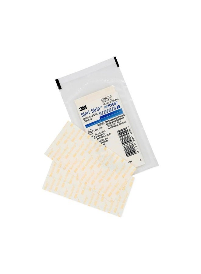 3M Steri-Strip Reinforced Skin Closures - 1/2" x 4" - 20 Pack of 6 Strip Envelope (120 Strips) - Image 1