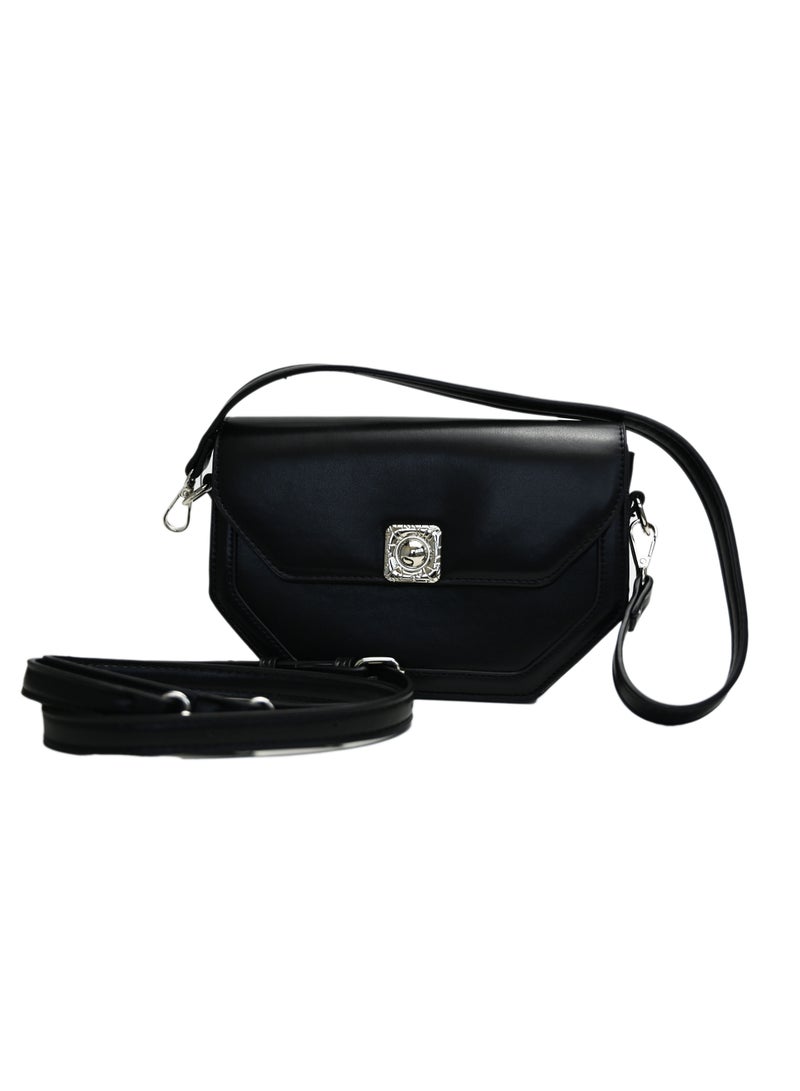 Black Shoulder Bag For Women, Waterproof Crossbody Bag, Cross Bag For Women, Handbag For Women Shoulder Crossbody Pu Leather Handle - Image 3