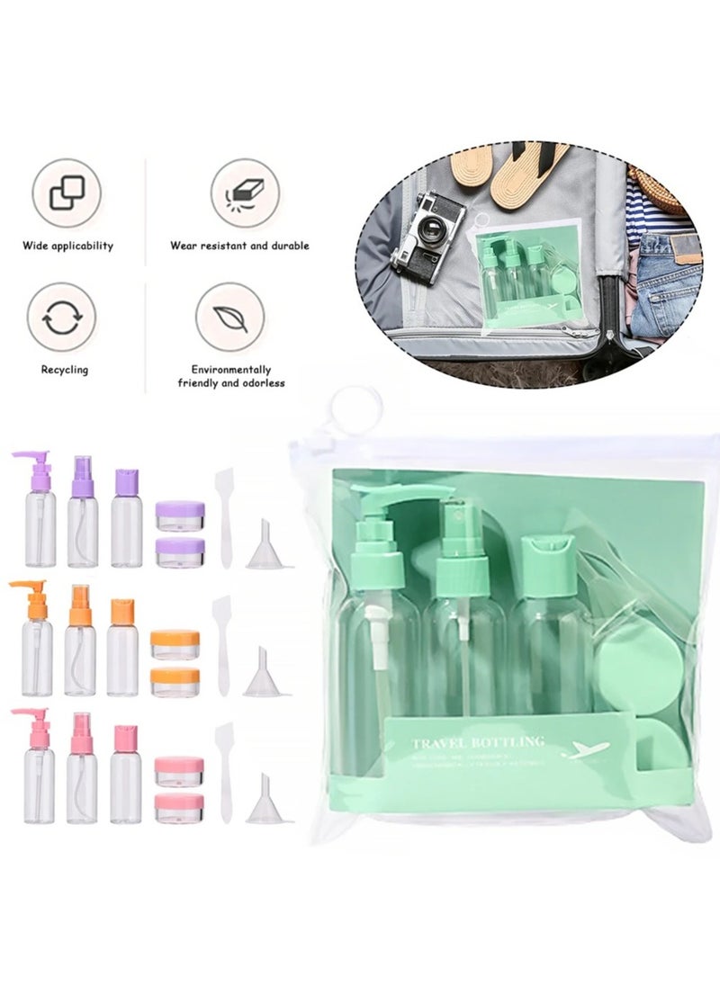 Lukadah - LUKADAH Travel Bottels Set | 2 spray bottles, 2 flip-cap bottles, 2 cream jars, and 1 pump bottle, all packed 1 - Free of BPA | Perfect For home, travel, business trip & daily life | Travel Gift Set of 8 - Image 1