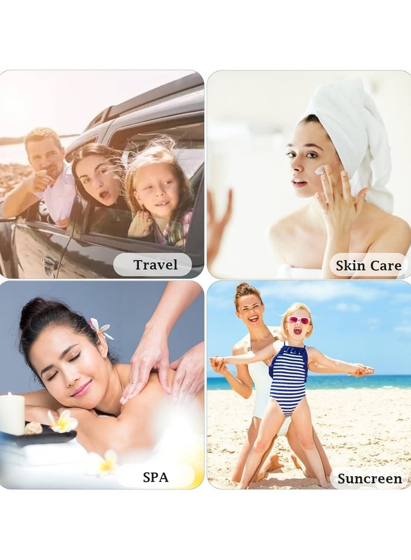 Travel Bottles Set | 2 spray bottles, 2 flip-cap bottles, 2 cream jars, and 1 pump bottle, all packed 1 - Free of BPA | Perfect For home, travel, business trip & daily life | Travel Gift Set of 7 - Image 4