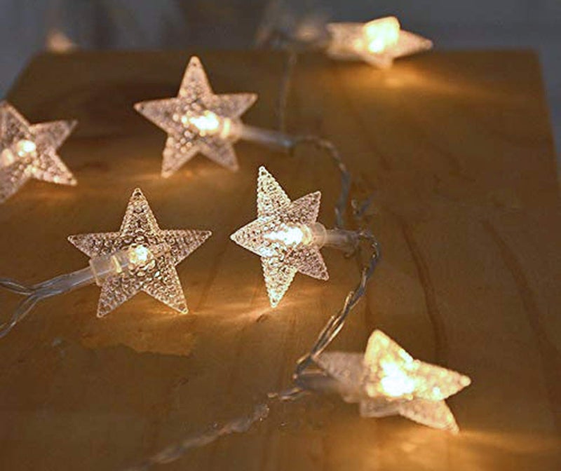 Kuber Industries Kuber Industries 28 Led Direct Plug Crystal Star Designer 10 Meter String Light for Festivals and Home Decoration White CTKBC031506 - Image 1