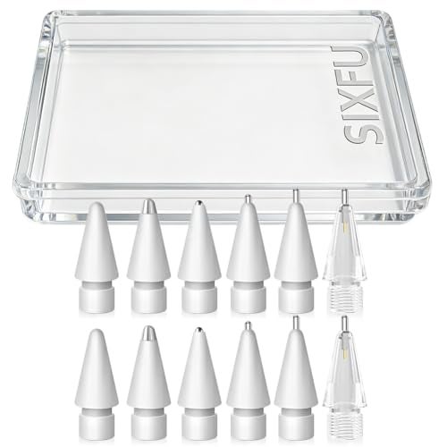 SIXFU Replacement Pencil Tips for Apple Pencil Durable Pencil Nibs Set for Apple Pencil Tip12 PCS - Image 1