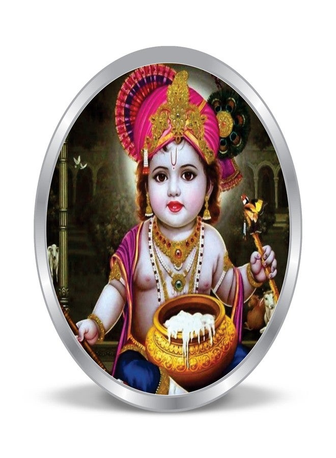 ACPL Precious Moments BIS Hallmarked Silver Coin Ladoo Gopal Krishna 10gram 999 Pure - Image 1