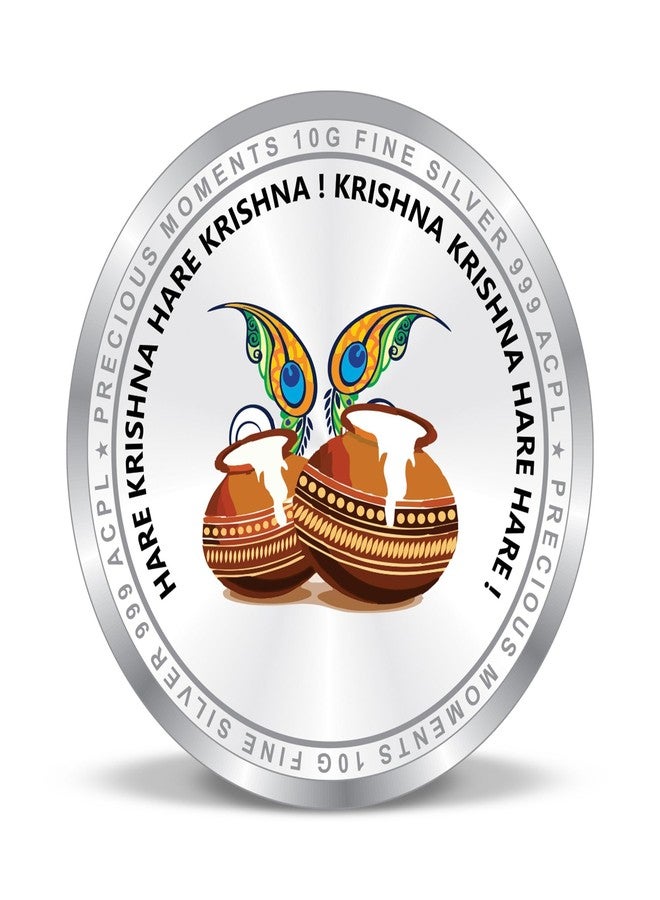 ACPL Precious Moments BIS Hallmarked Silver Coin Ladoo Gopal Krishna 10gram 999 Pure - Image 2