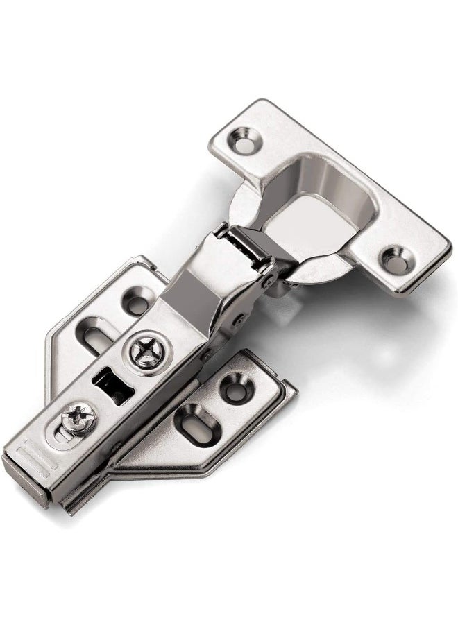 Royal Apex Royal Apex Frameless Cabinet Door Concealed Hinges,Soft-Close,European Inset,Full Overlay,Half Overlay, Nickel Plated For Kitchens, Bathrooms (3 PAIR, Half Overlay)  - Image 1