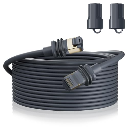 BarBaren for Starlink Cable Gen 3 75M/246FT, for Starlink Mini Ethernet Cable Replacement Cord for Starlink Standard Kit V3 Dish -Waterproof Grey - Image 1
