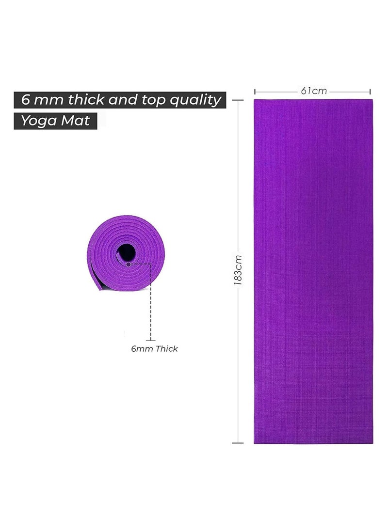Ultimate Premium Non-Slip 6mm Yoga Mat with Attached Carrying Bag Ideal for High Intensity Interval Training, Pilates, Yoga and Many Other Home Exercises from QShop®️ - pzsku/Z0E6B933455D095F69D6CZ/45/_/1729510515/eff03440-7721-4174-93f0-88f929470f42