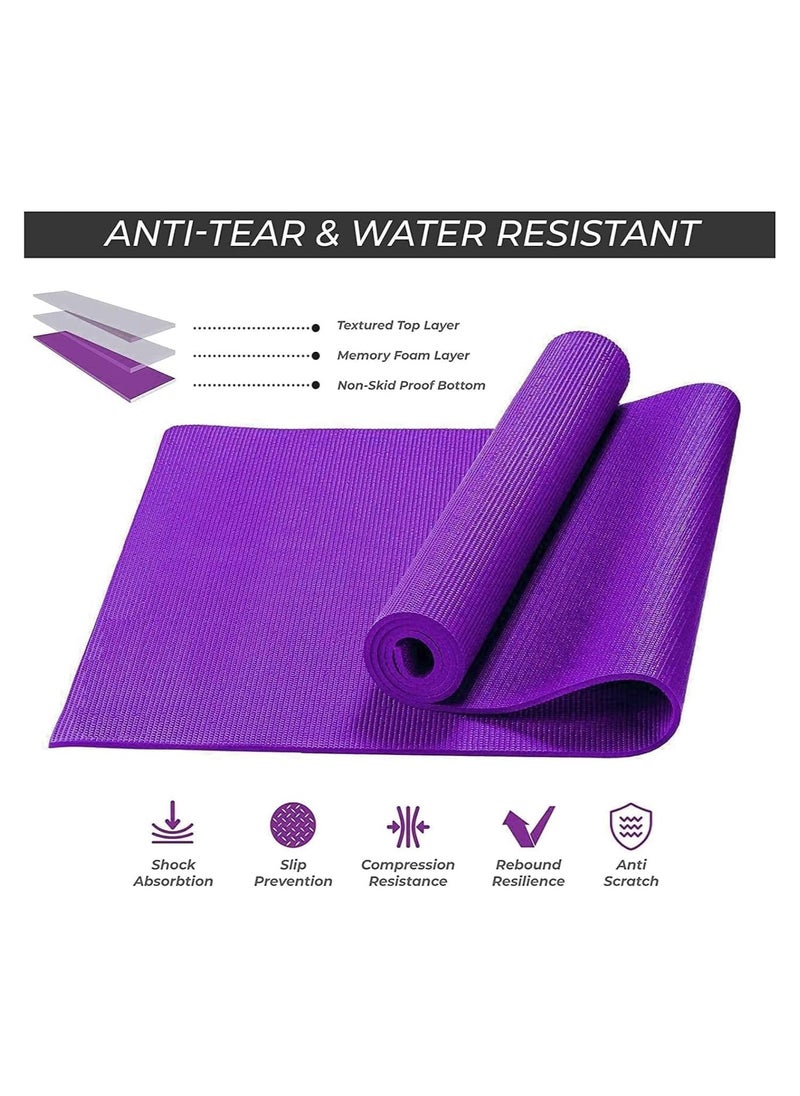 Ultimate Premium Non-Slip 6mm Yoga Mat with Attached Carrying Bag Ideal for High Intensity Interval Training, Pilates, Yoga and Many Other Home Exercises from QShop®️ - pzsku/Z0E6B933455D095F69D6CZ/45/_/1729510516/e89d77d4-9329-4da5-b499-a22288297ee5