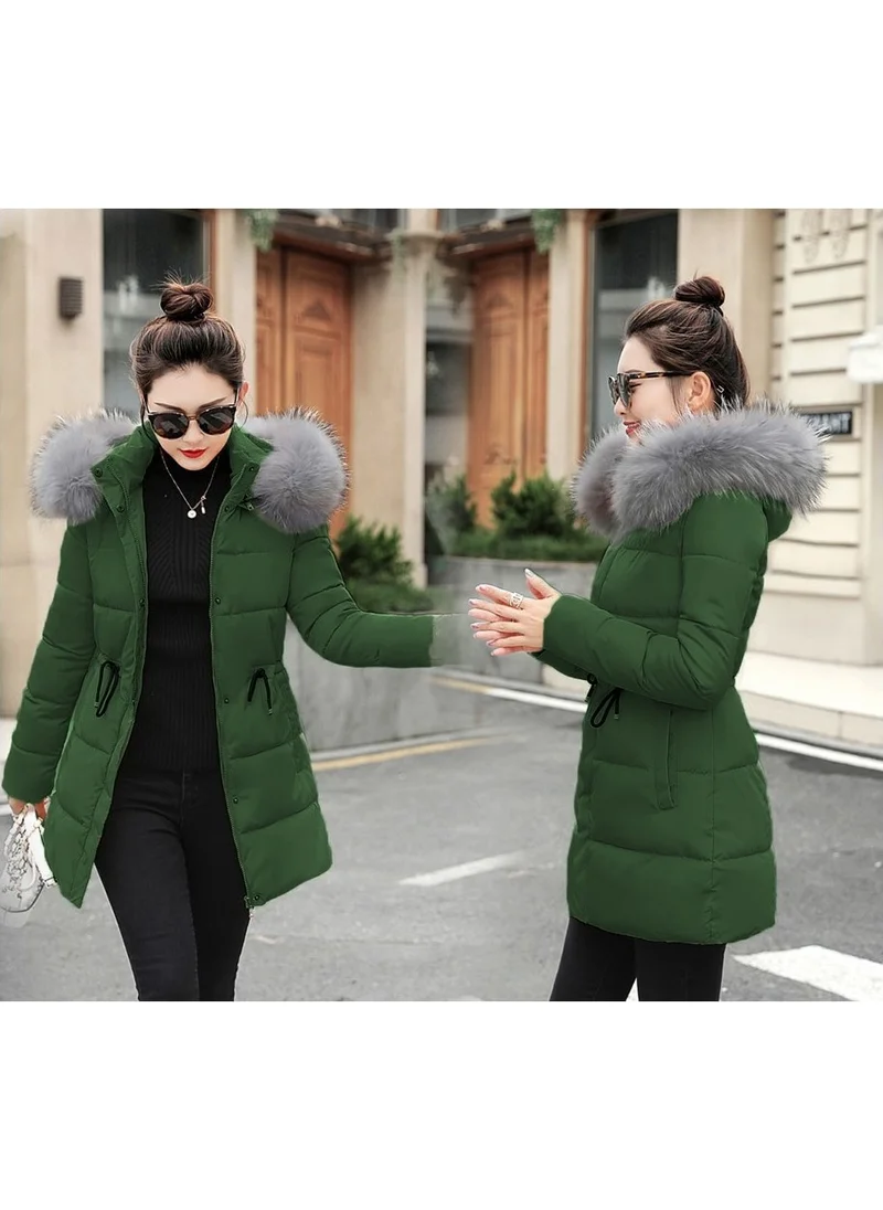 Barbora Fur Collar Long Winter Women's Puffer Coat