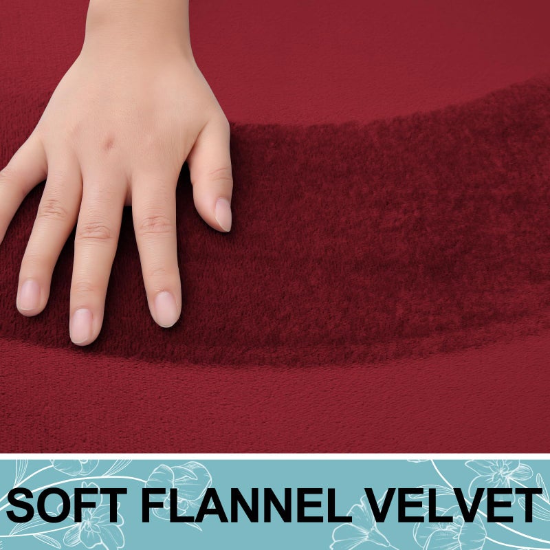 Smiry Memory Foam Bath Mat 30"" x 20""  Extra Soft Absorbent Bathroom Rugs Non Slip Bath Rug Runner for Shower Bathroom Floors  Red - Image 3