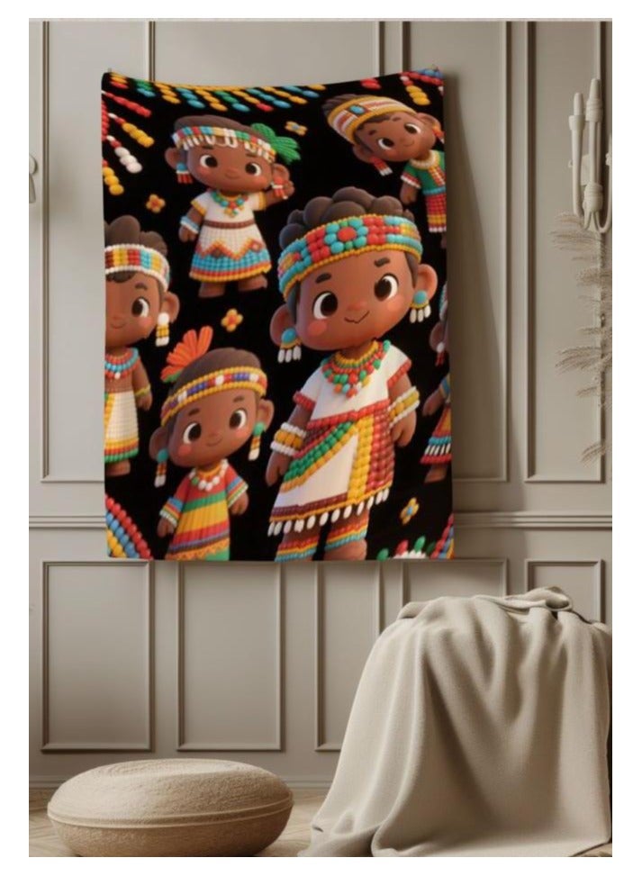 عام بطانية رقيقة من الفانيلا الكرتونية للأطفال أو الطلاب (دافئة ومريحة ومناسبة للنوم والألعاب) 100 سم * 150 سم - Image 3