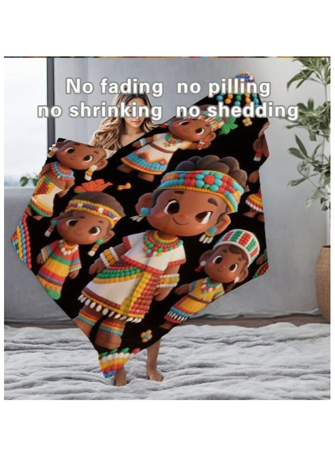 عام بطانية رقيقة من الفانيلا الكرتونية للأطفال أو الطلاب (دافئة ومريحة ومناسبة للنوم والألعاب) 100 سم * 150 سم - Image 5