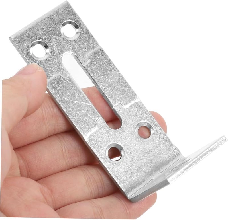 Stainless Steel L Shaped Corner Bracket Adjustable Right Angle Shelf Support 6 Pcs - Image 4