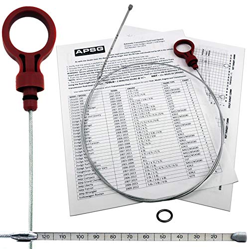 APSG Transmission Fluid Dipstick - Tool - | Compatible with Chrysler Jeep Dodge VW Vehicles. | W/Instructions + Cap O-Ring | Automatic Trans: 8863B, 9336,42RLE, NAG1, 62TE 2.7 3.5 3.6 3.7 5.7 6.1 6.4 - Image 1